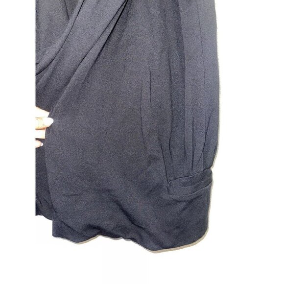 DIANE Von Furstenberg Thick Draped Open Front Cardigan Blazer Pockets 2 (V) - Picture 7 of 9